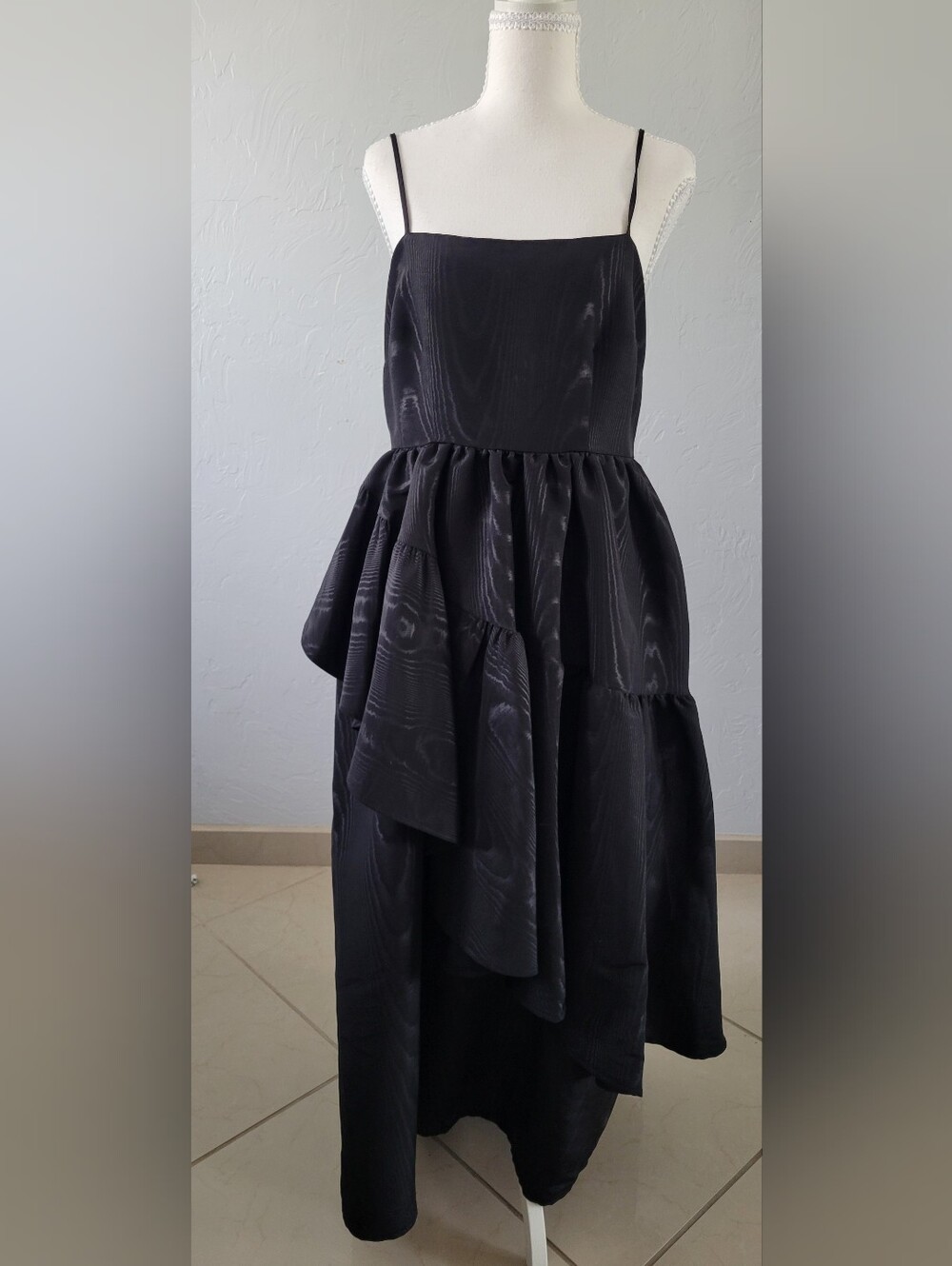 Kate Spade Tiered Maxi S Winter Autumn Wedding Guest Little Black Cocktail Dress - Picture 11 of 11